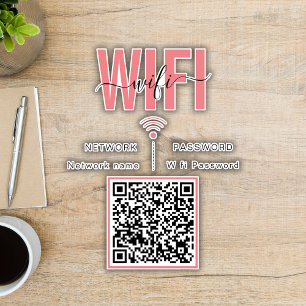 Cute Wifi Password Sign QR Code