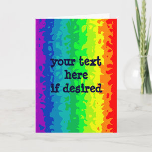 Cute wild abstract rainbow to personalise holiday card