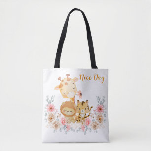 Cute Wild Animal Tote Bag