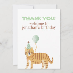Cute Wild Animals Birthday Thank You Card