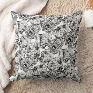 Cute Wild Animals Pattern Cushion
