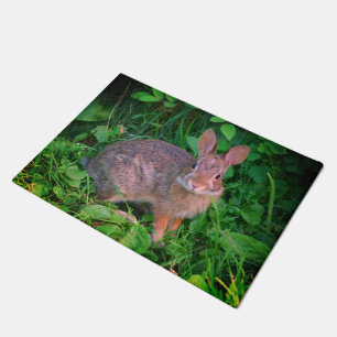 Cute Wild Brown Rabbit Wildlife Doormat