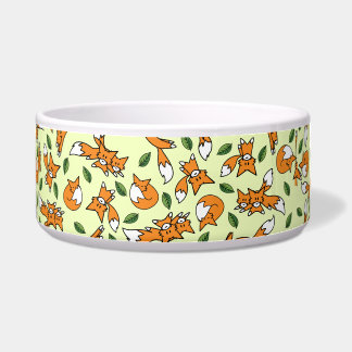 Cute Wild Fox and Leaf Pattern