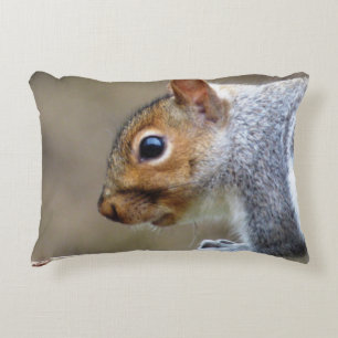 Cute Wild Grey Squirrel Decorative Cushion