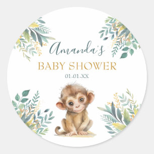 Cute Wild Jungle Animals  Classic Round Sticker