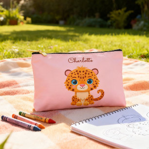 Cute Wild Leopard Nursery Kids Safari Animal Accessory Pouch