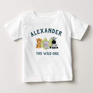Cute Wild One Baby Boy 1st Birthday T-Shirt