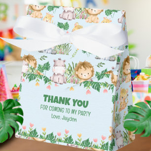 Cute Wild One Jungle Safari Animal Birthday Favour Box
