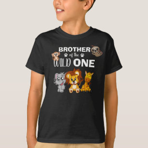 Cute Wild One Jungle Safari Animal Brother Zoo T-Shirt