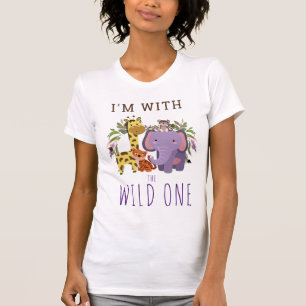 Cute Wild One Jungle Safari Parents Birthday  T-Shirt