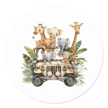 Cute Wild One Safari Jungle Animals