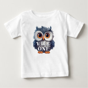 Cute Wild One Woodland Owl Baby T-Shirt