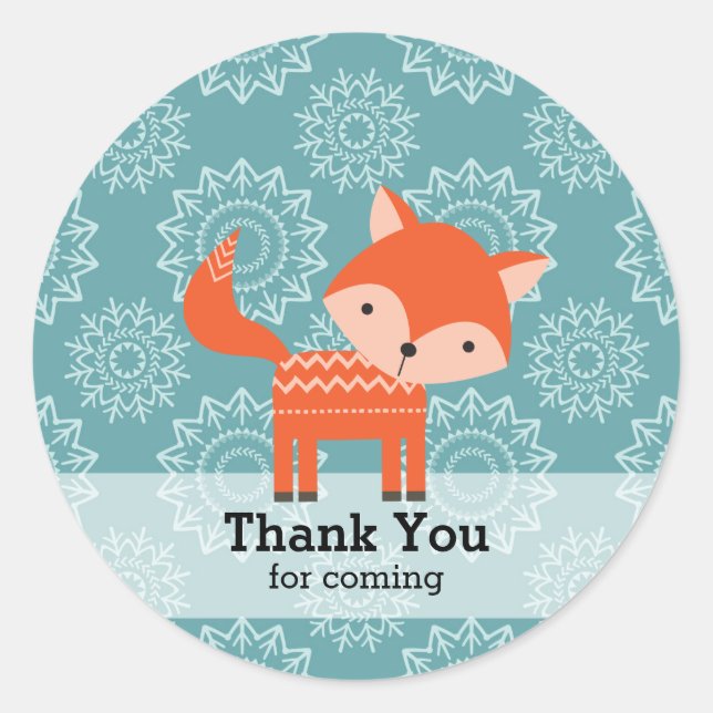 Cute Wilderness Animal Classic Round Sticker (Front)