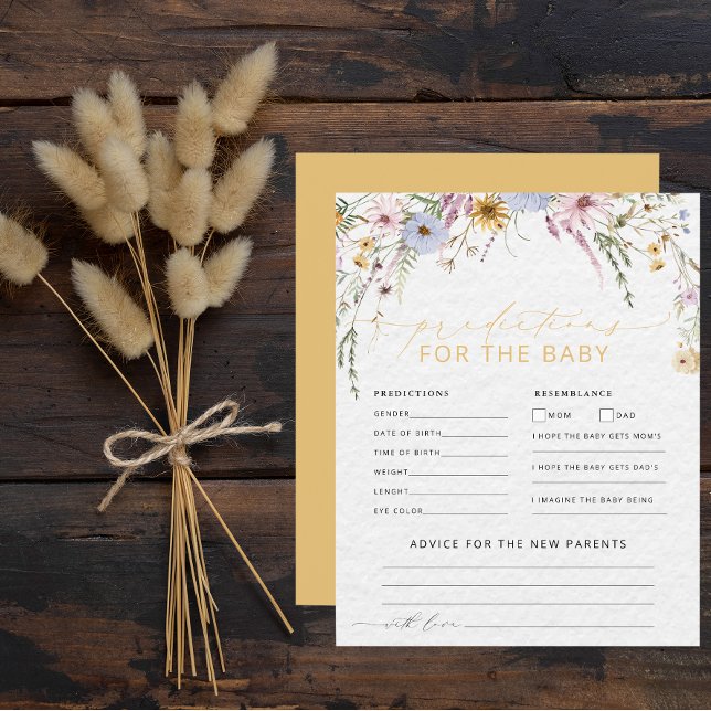Cute Wildflower Baby Shower Predictions and Advice (Creator Uploaded)