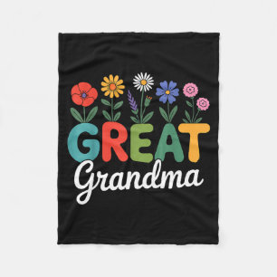 Cute wildflowers grandma floral mother's day great fleece blanket