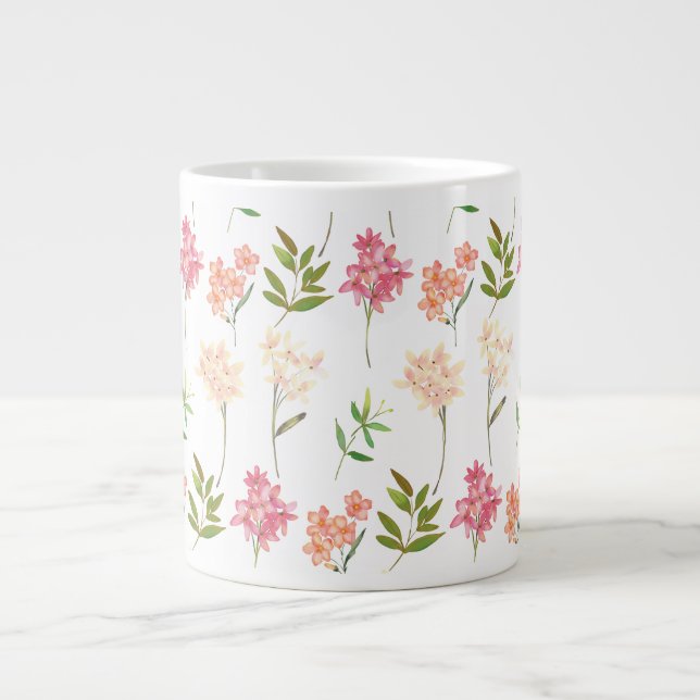 Cute Wildflowers Large Coffee Mug (Front)