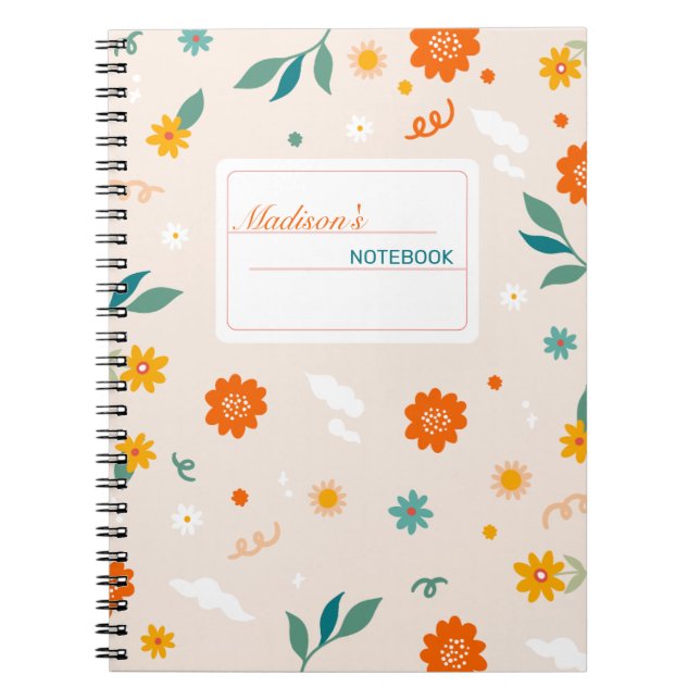 Cute Wildflowers Notebook (Front)
