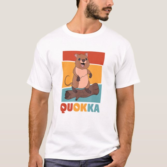 Cute Wildlife Quokka Australia Animal Aussie Quokk T-Shirt (Front)