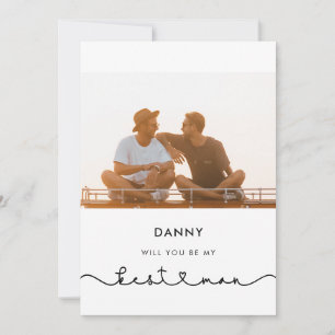 Cute Will you be my best man photo card