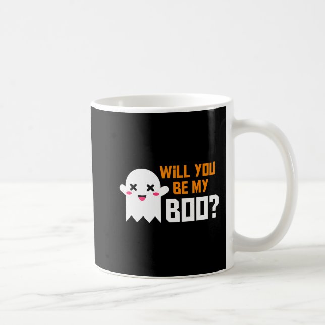 Cute Will You Be My Boo Ghost Halloween! Love Part Coffee Mug (Right)