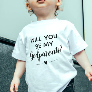 Cute Will You Be My Godparents Baby T-Shirt
