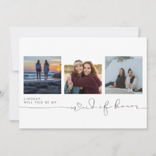 Cute Will You Be My Maid of Honour Three Photos