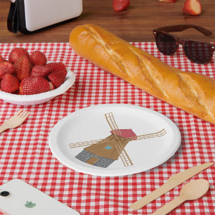 Cute Windmill Paper Plate