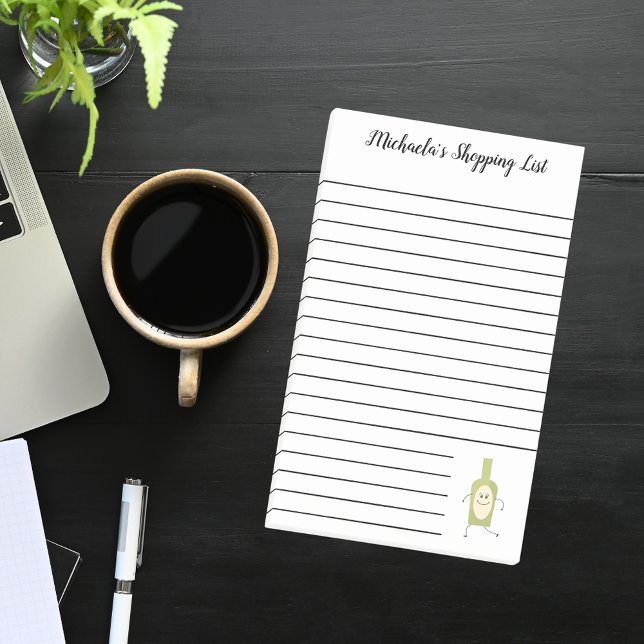 Cute Wine Bottle Shopping List Post-it Notes (Creator Uploaded)