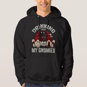 Cute Wine Gnomes Loves Drinking With My Gnomies Fu Hoodie