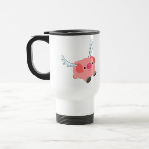 Cute Winged Cartoon Pig Commuter Mug