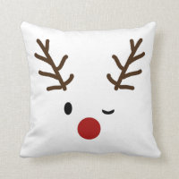 Cute Winking Rudolf Reindeer Christmas Decorative