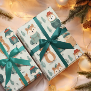 Cute Winter Animals Christmas & Birthday Wrapping Paper