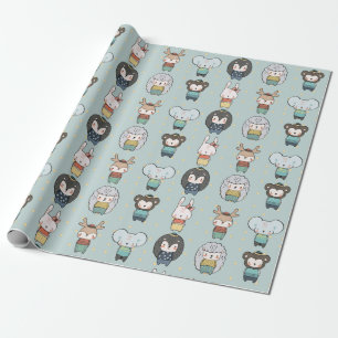 Cute Winter Animals Wrapping Paper