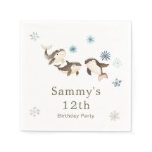 Cute Winter Arctic Whale Birthday Party