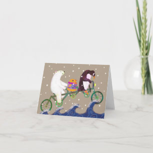 Cute Winter Bear and Animal Friends Holiday Card