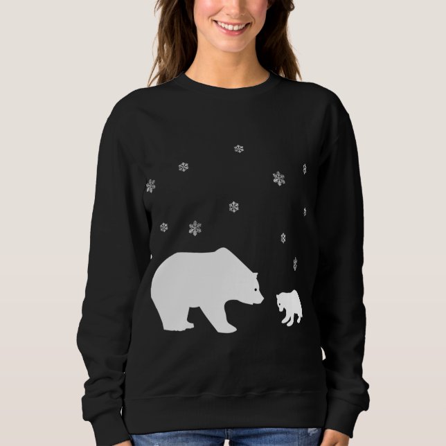 Cute Winter Bear Christmas Sweatshirt (Front)