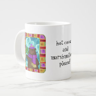 Cute Winter Beart! Add your own text! Large Coffee Mug