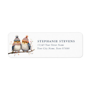 Cute Winter Bird Return Address Labels