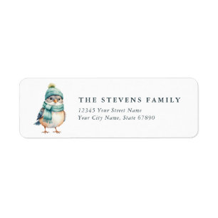Cute Winter Bird Return Address Labels