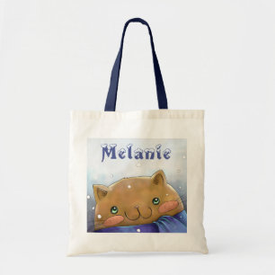 Cute Winter Cat Christmas Personalised Tote Bag
