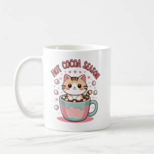 Cute Winter Cat Coffee Mug – Cozy Christmas Gift f