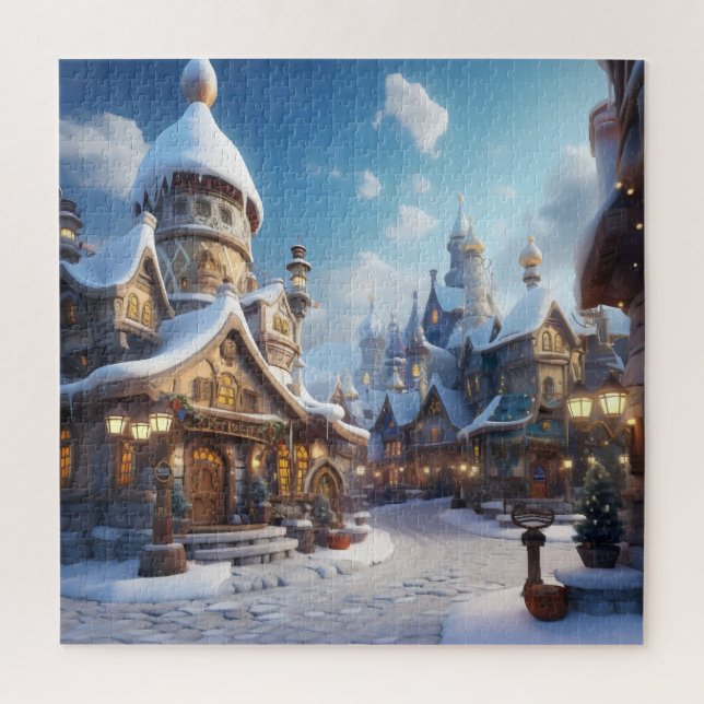 Cute Winter City Jigsaw Puzzle (Vertical)
