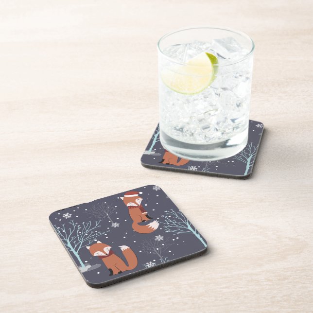 Cute Winter Fox Coaster (Right Side)