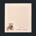 Cute Winter Fox Notepad<br><div class="desc">Cute hand-drawn winter fox with a neck scarf. Change the message on the front and/or personalize it on the inside. Illustration by Lavender Mint Graphics. My designs are not AI-generated.</div>