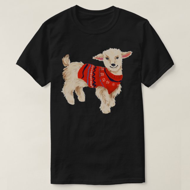 Cute Winter Goat in a Sweater  (Design Front)