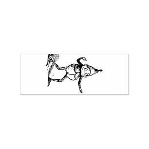 Cute Winter Holiday Elf Thunder_Cove Rubber Stamp
