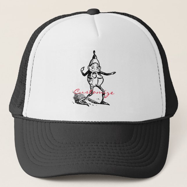 Cute Winter Holiday Elf Thunder_Cove Trucker Hat (Front)