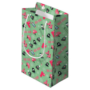 Cute Winter Holiday Sports Pattern Small Gift Bag