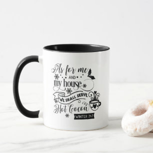 Cute Winter hot cocoa weather word art Mug