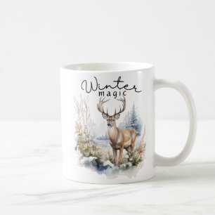 Cute Winter Magic/Deer Coffee Mug